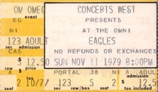 EAGLES 1979 THE LONG RUN TOUR THE OMNI COLISEUM / ATLANTA TICKET STUB / No. 1