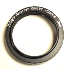 Soligor Miranda 46mm to lens  44mm to camera reverse adapter ring. NOS.