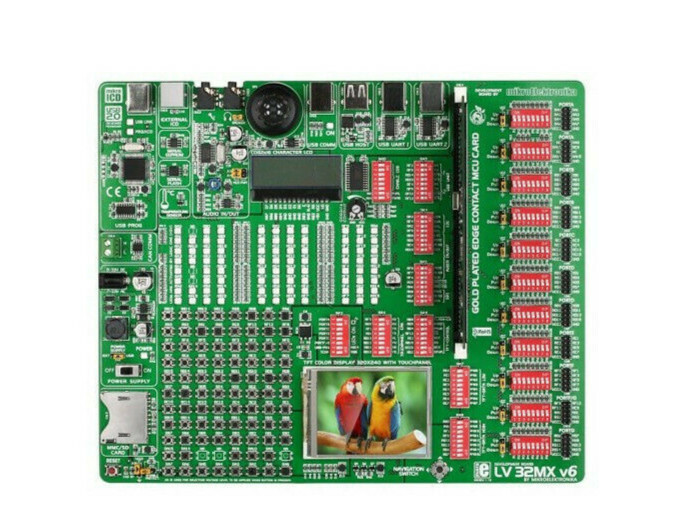 Platine de développement pour LV32MX avec connecteurs rapides et interface USB