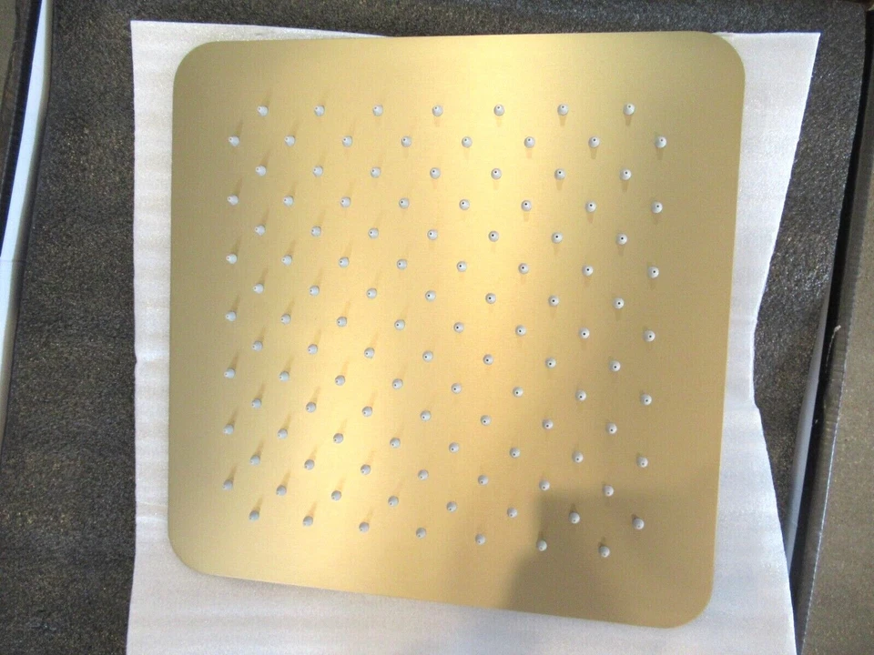 Luxus Gold M6001-A-12-BG Thermostatisch Niederschläge Duschkopf Combo Set Neu - Bild 2 von 4