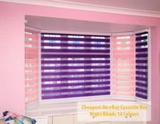 Premium Day and Night Light Filtering Window Roller Blinds Zebra/Vision 14 Color
