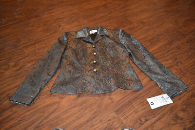 I0- NWT Visage Royal Style 26132 Button Down Jacket Size 6 MSRP $145.00