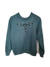 Women's Blair Vintage Pullover Sweatshirt Small Size Floral Design 1990s 80s