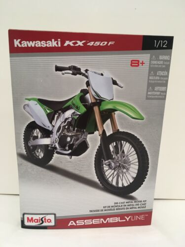 Kit modèle moto Kawasaki KX 450F chaîne d'assemblage Maisto chaîne d'assemblage neuf - Photo 1 sur 5