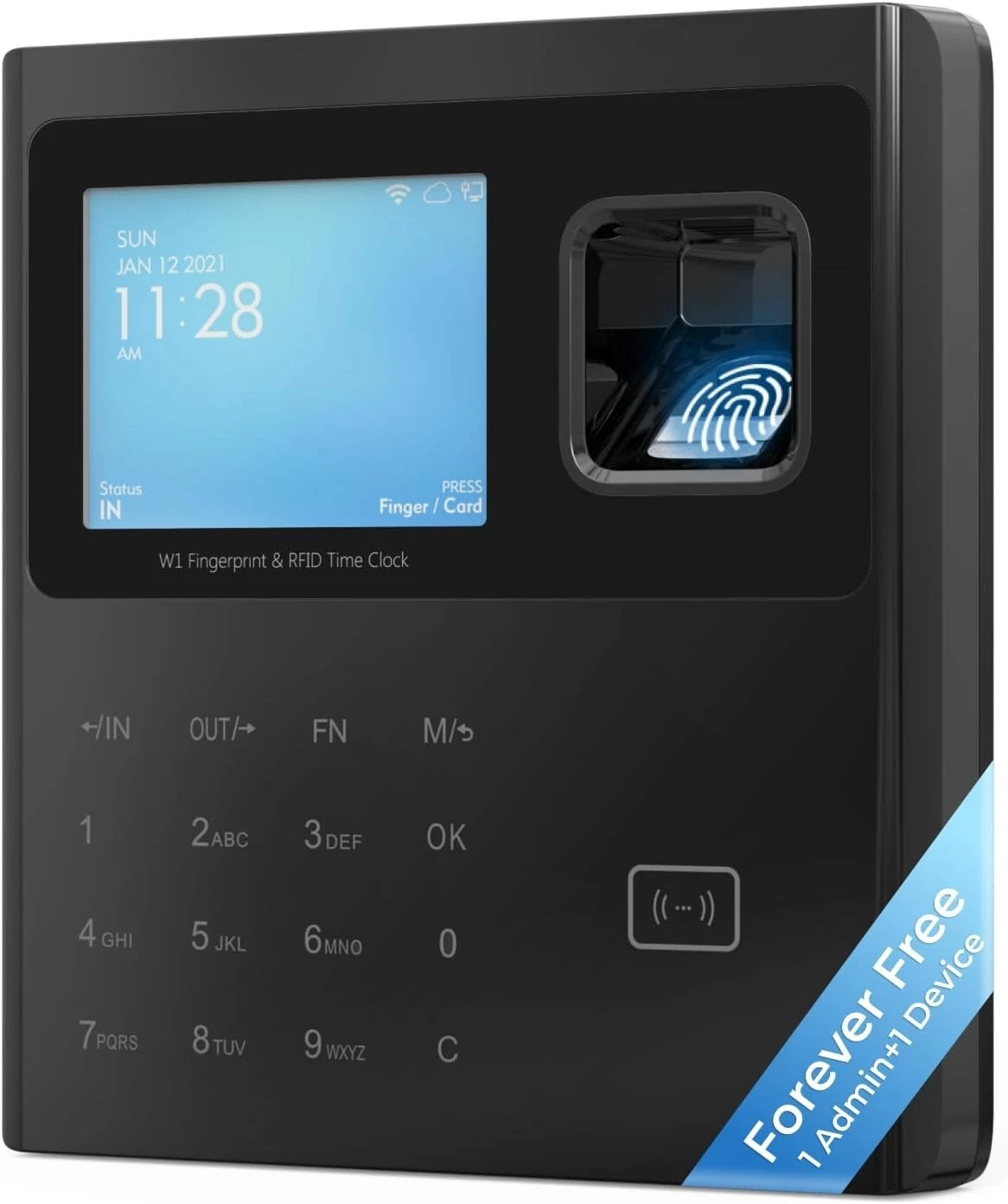 Reloj checador ANVIZ para empleados de pequeñas empresas: modelo biométrico de huella dactilar W1 Pro