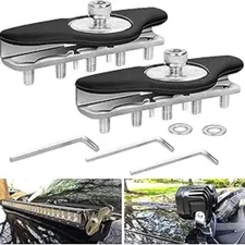 Led Light Bar Mounting Brackets, 2PCS Stainless Steel Universal Pillar Hood led