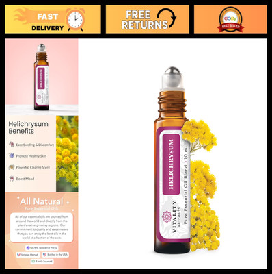 Helichrysum Essential Oil Roll-On 10ml - Stress Relief, Skin Care, Aches Relief,