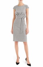 NWT J.Crew 365 Tie Front Sheath in Mini Houndstooth Linen Blend Dress 10 $188