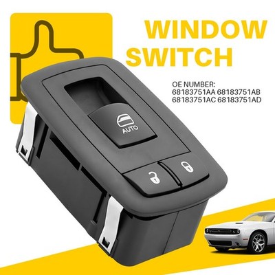 Window RH Trim Door Lock Switch Panel For Dodge Challenger 2015 16 17-2021 Black
