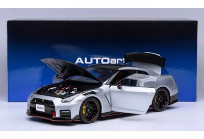 1/18 Nissan GT-R R35 Nismo Special Edition Ultimate Silver Diecast by Autoart