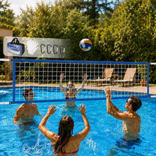 Pool Volleyball Net Replacement, Heavy Duty PE Net with Adjustable Length 15-30