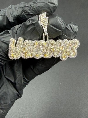 Moissanite 14k Two Tone Gold Plated 2.70Ct Round Cut Custom Letter Pendant