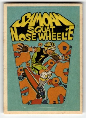 1978 Donruss All-Pro Skateboard #2 Samoan Squat Nose Wheelie/Greg Taie HIGHER