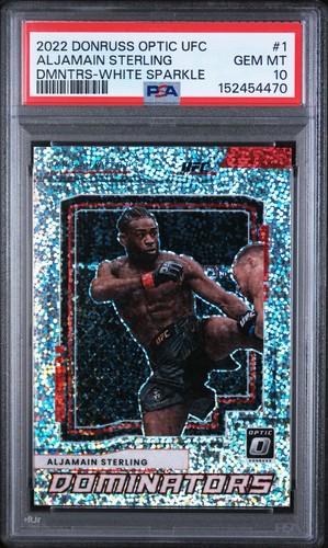 2022 Donruss Optic UFC - ALJAMAIN STERLING WHITE SPARKLE Prizm (SSP /20) PSA 10