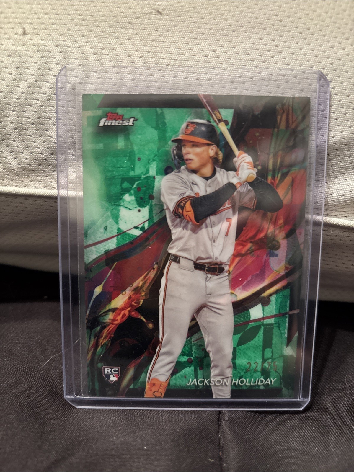 2024 Topps Finest - Common Jackson Holliday #76 Green Refractor /75 (RC)