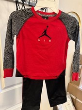 Air Jordan LS Shirt and Pants 2 Piece Outfit Set Size 6 Boys NWT 54.00