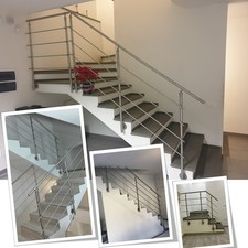 Ringhiera scala interna in acciaio inox 3 metri fissaggio a Parete 100% ITALY