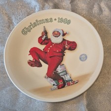 Edwin M. Knowles Norman Rockwell St. Nick Christmas Collector Plate 1989