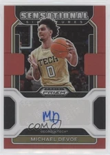 2022 Panini Prizm Draft Picks Sensational Signatures Red /199 Michael Devoe Auto