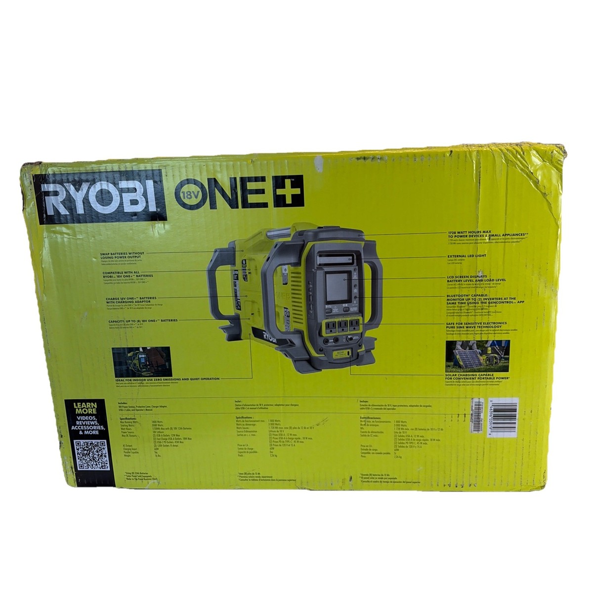 RYOBI ONE+ 18 Volt Power Station 3000 Starting Watts RYi818BT TOOL