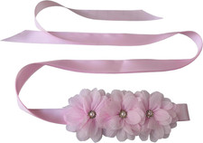 Pearl Tulle Flower Girl Sash Belt for Dress Bridesmaid and Flower Girls Sash Bel