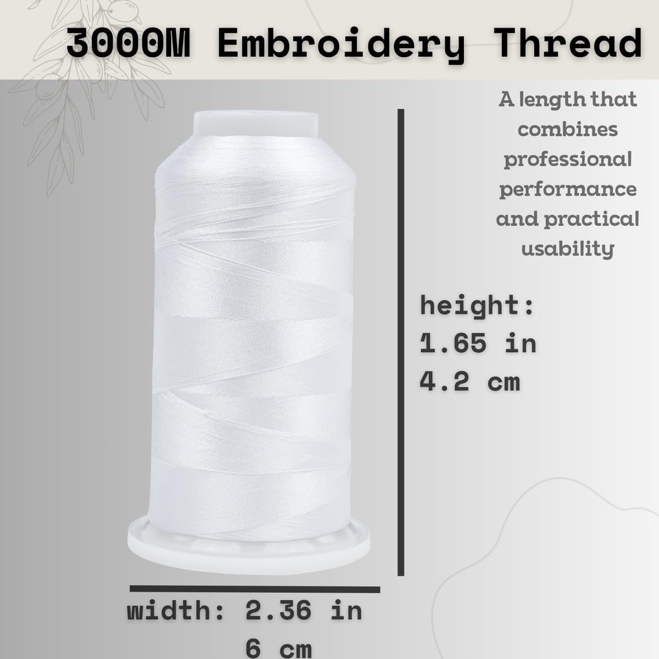 Best Simthread 12 Spools Embroidery Thread Set 3000 Yards 40WT 100 ...