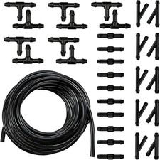 30 PCS Car Windshield Washer Hose Kit, 4M/13Ft Universal Washer Fluid Hose, T-ty