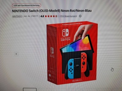 Nintendo Switch OLED Konsole | 64GB | Neon-Rot/Blau | NEU & OVP