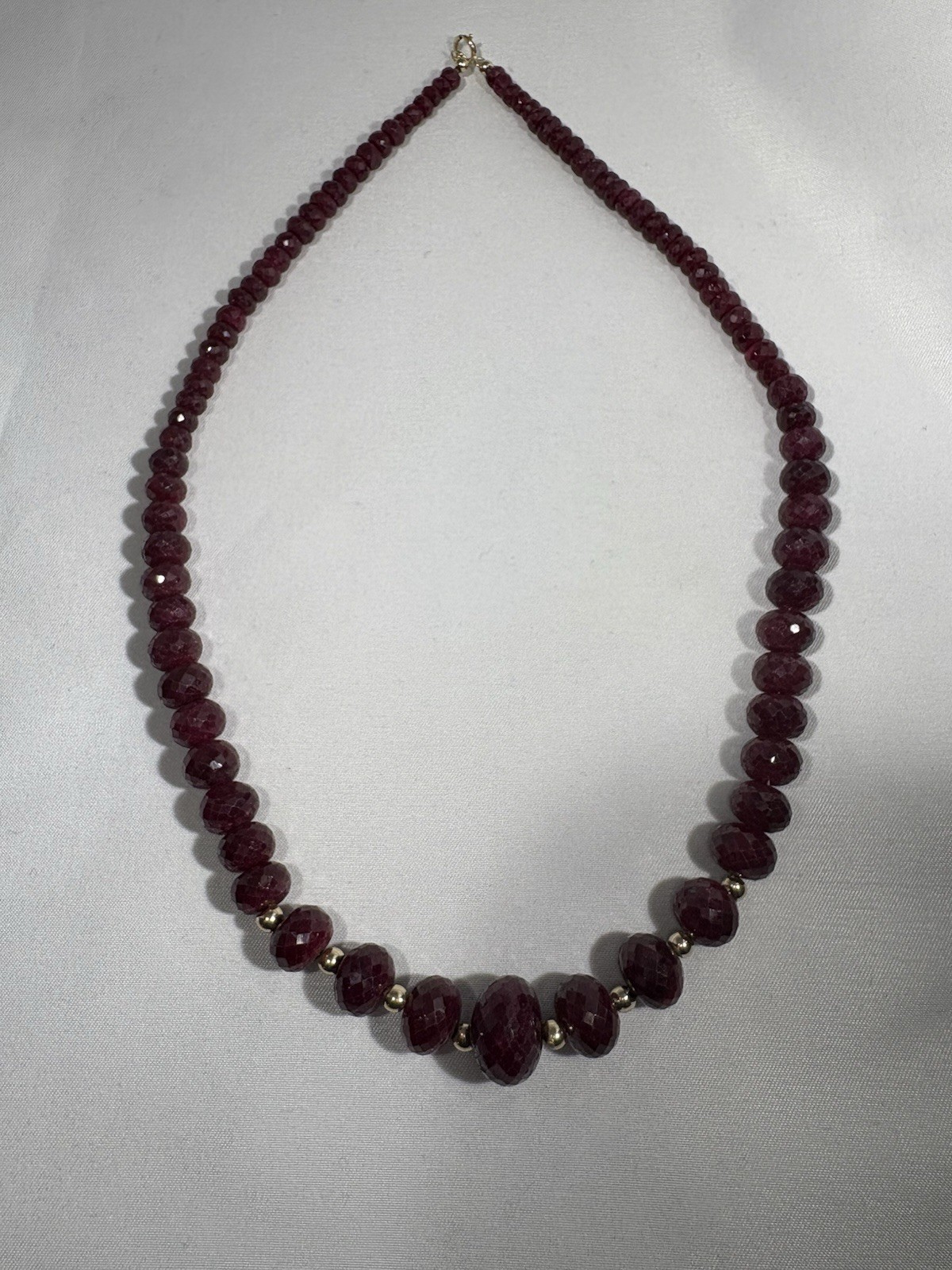 Ruby Necklace 14k yellow gold natural gemstone - image 1