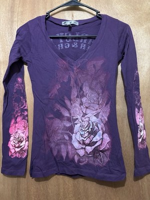 Harley D s Bar & Grill Maroon L/ S Size Small 011126 I19TB8