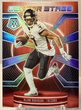 2025 Panini Mosaic Bijan Robinson Center Stage Holo #26 Atlanta Falcons