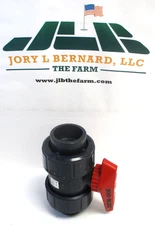 ASAHIA VALVE ,  1-1/4" BALL VALVE , SLIP-ON , PVC , 5-7/8" END to END , SURPLUS