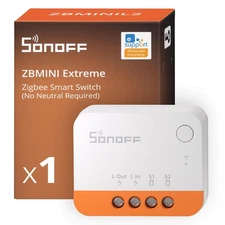 SONOFF Zigbee Smart Switch ZBMINIL2 No Neutral Wire Works with External Switches