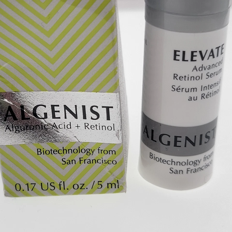 Algenist Elevate 高级视黄醇精华素 - 旅行/迷你 0.17 盎司/5 毫升全新带盒 — 第 2/3 张图片