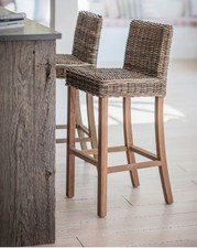 Image of Garden trading Bembridge Rattan And Teak Bar Stool X 1