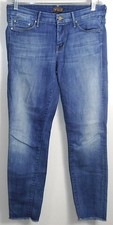 MOTHER LOOKER ANKLE FRAY "Wicked Games" Faded Blue Denim Jeans Size 28