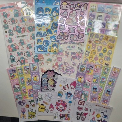 Sanrio Familie gemischte Charakter Stickerbogen Konvolut brandneu