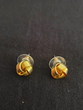 Gold Tone Pierced Earrings