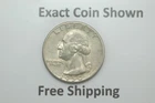 1950 D Washington 90% Silver Quarter Denver Mint Mark Free Shipping