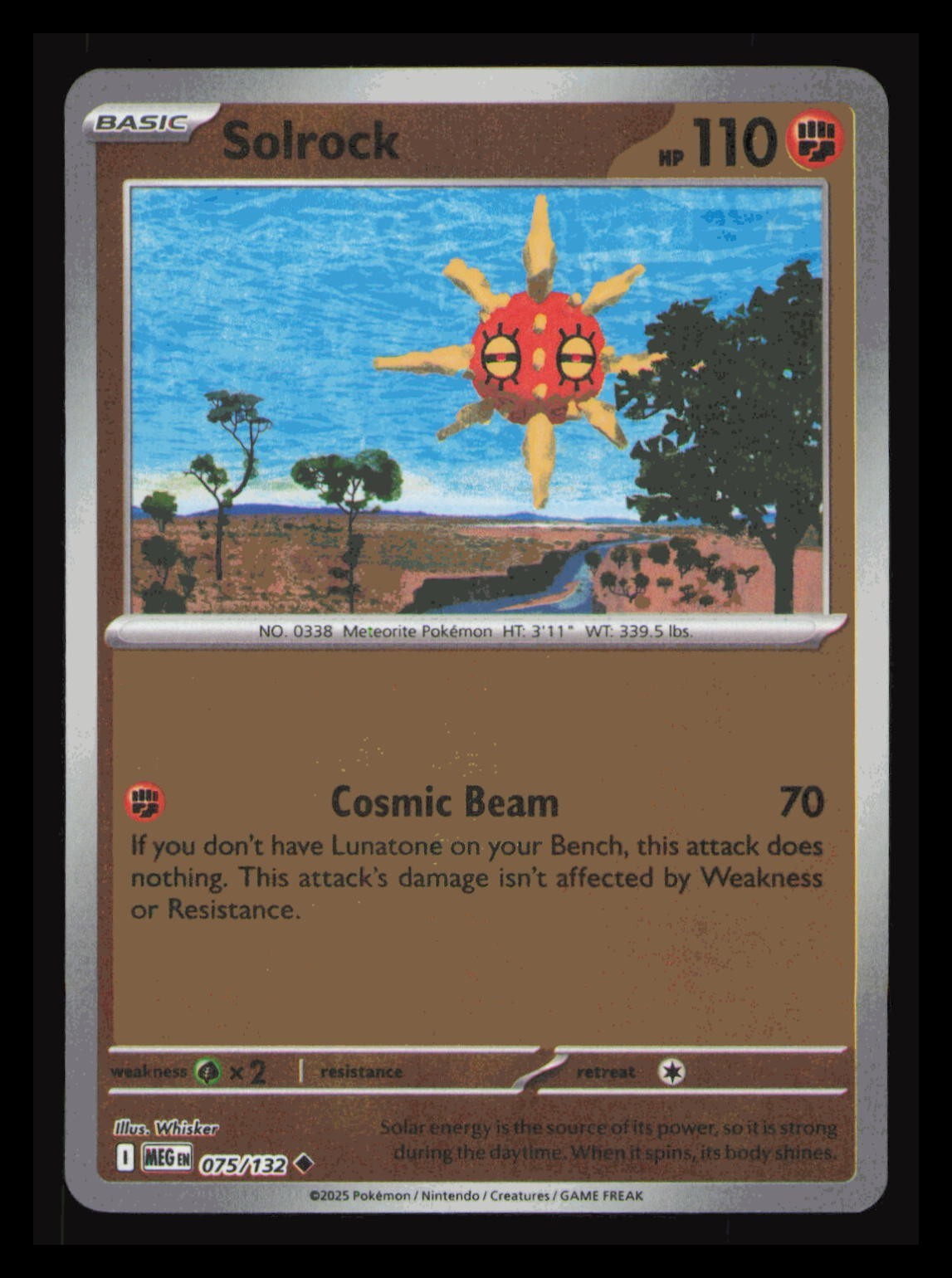 Pokemon - Solrock - 075/132 - Reverse Holo - Mega Evolution - NM/M