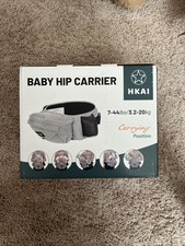 HKAI Baby Hip Carrier 7-44Ibs/3.2-20kg Adjustable Waist Grey Brand New