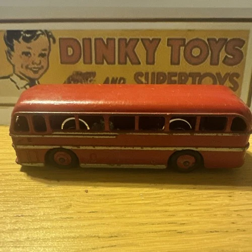 DINKY TOYS #29h vintage DUPLE ROADMASTER ROYAL TIGER COACH @1953 red original.