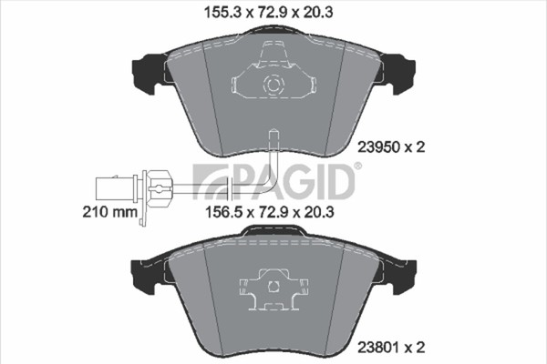 Bremsbelagsatz Scheibenbremse Pagid T1487N FüR Audi A6 C6 4F2 Avant 4F5 Allroad-image