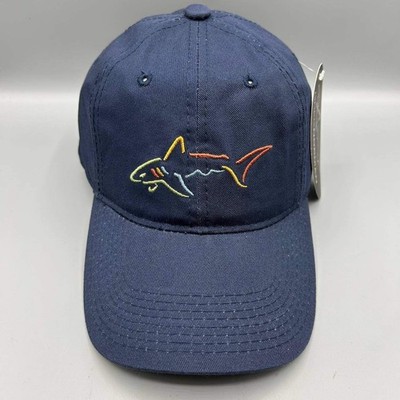 Greg Norman Golf Hat Men Blue Embroidered Strap Back Cap Cotton New