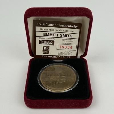 Highland Mint Bronze EMMITT SMITH - COIN COLLECTION Dallas Cowboys #19334/25000