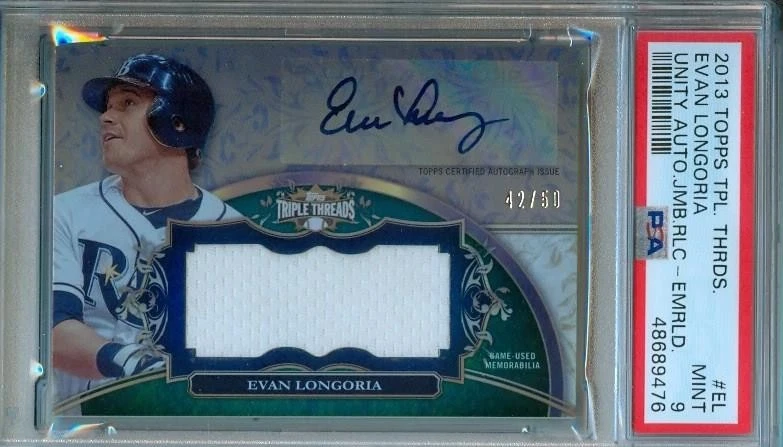 Evan Longoria Professional Sports Authenticator (PSA) Baseball