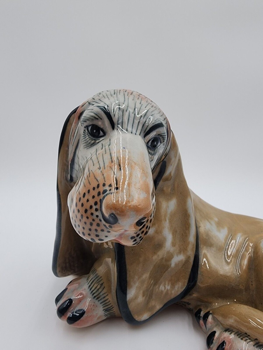 Large Tonala Mexican Pottery Dog Basset Hound | eBay