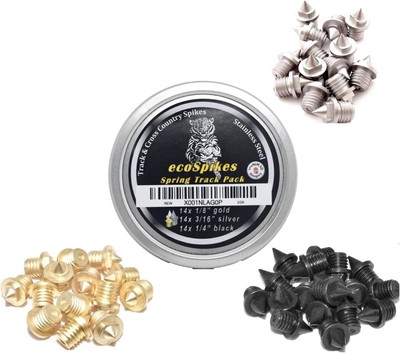 Spring Track Pack - Color Coded Spikes One Size, Gold,Black,Silver 