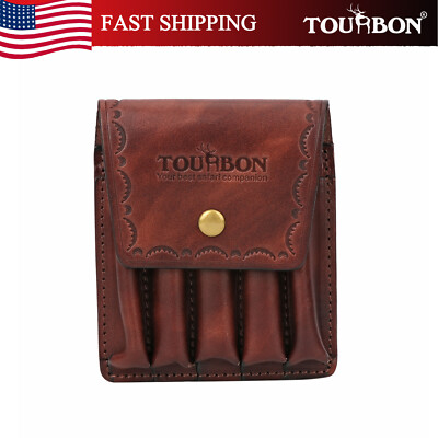 TOURBON 5 Rounds Rifle Cartridges Belt Holster Hunting Shells Wallet Ammo Pouch