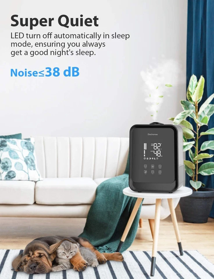 Elechomes Ultrasonic Humidifier 4.5L(1.19Gal) Vaporizer Cool Mist for Large Room - Image 3 of 4